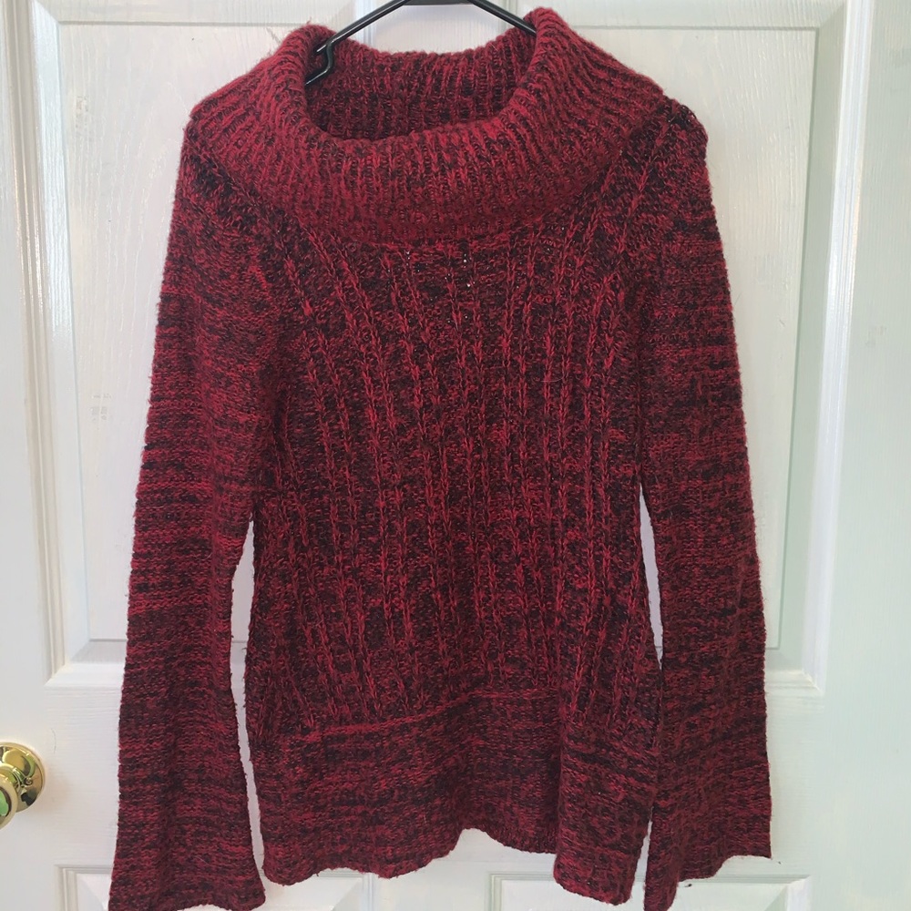 Red Turtleneck Sweater.